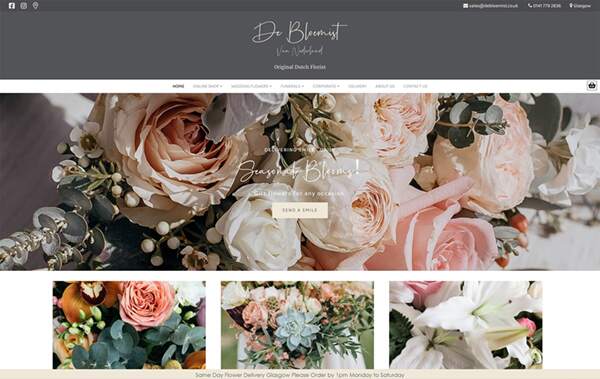 De Bloemist website example